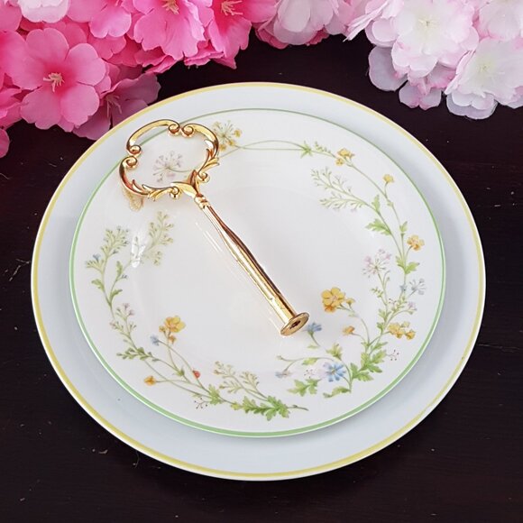 Handmade 2-Tier Stand Tea Party Dessert Jewelry Trinket Tray Christmas Gift - Picture 3 of 8